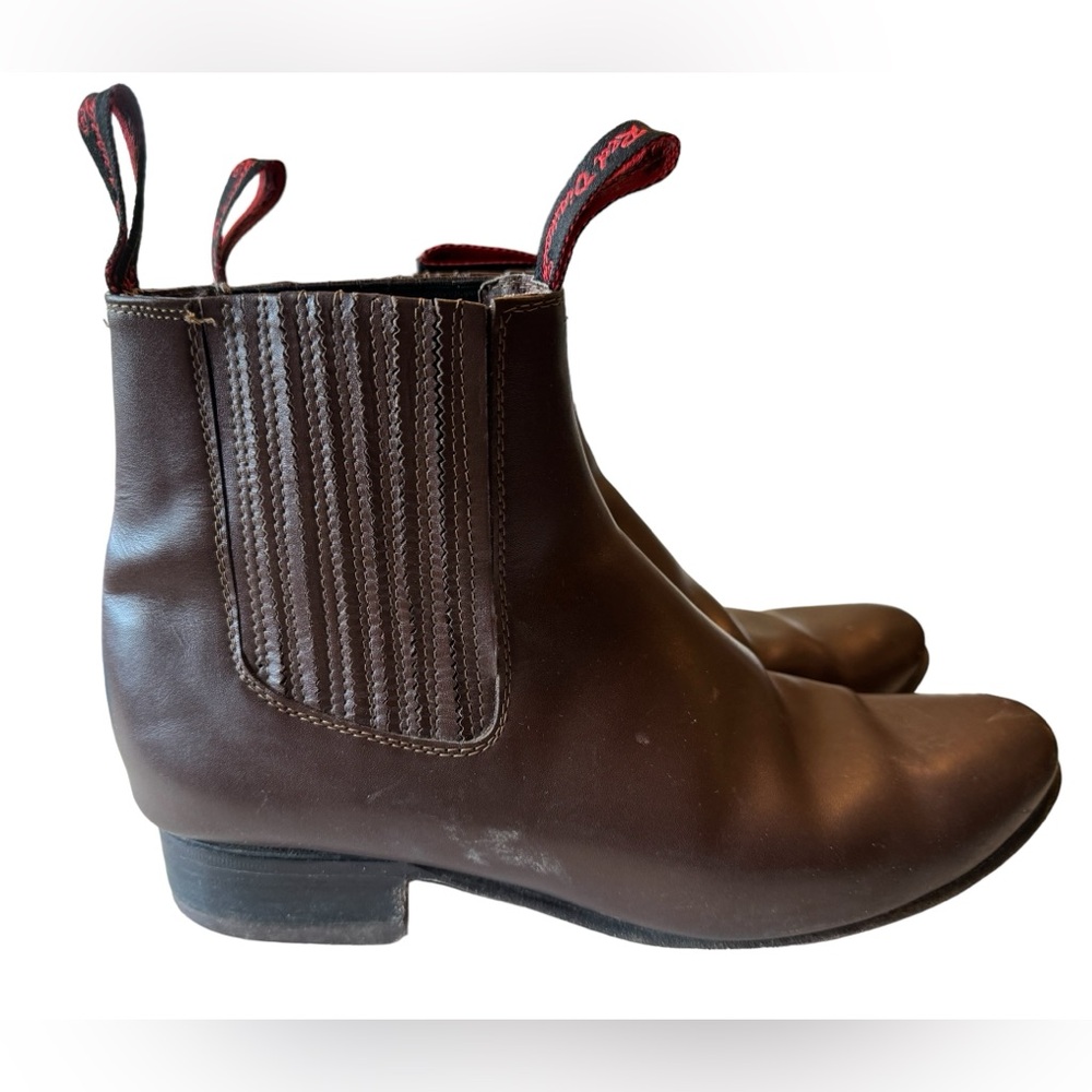 Vintage Red Diamond Brown Slip On 70s Retro Men’s 7.5 Boots Rare